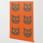 Brown Groovy Cat Wallpaper Gallery Image 2