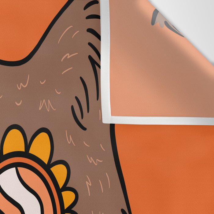 Brown Groovy Cat Wall Tapestry Gallery Image 3