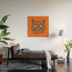 Brown Groovy Cat Wood Wall Art Gallery Image 2