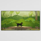 Kitty on a rainy day Desk Mat Gallery Image 3