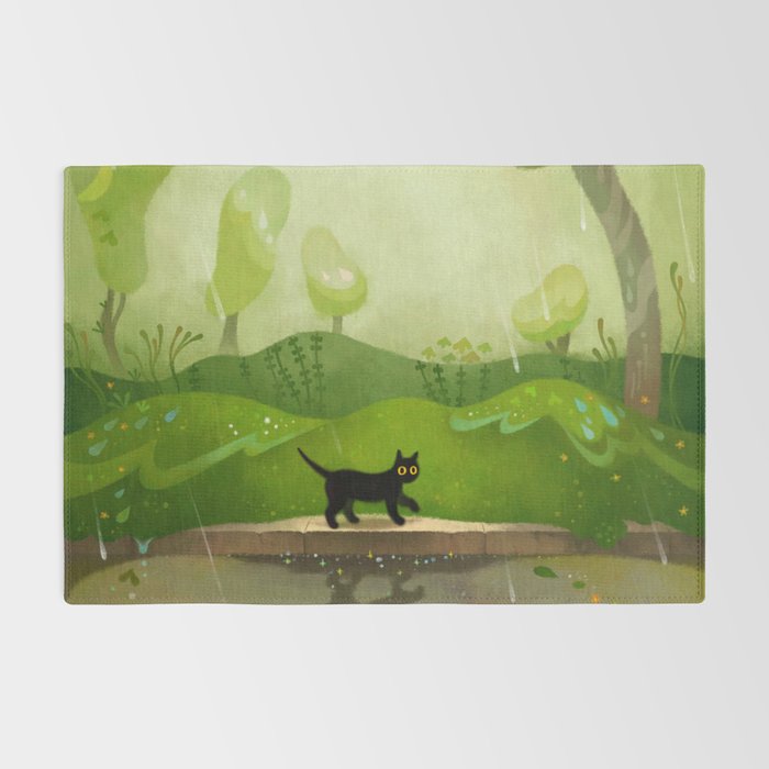 Kitty on a rainy day Rug Gallery Image 2