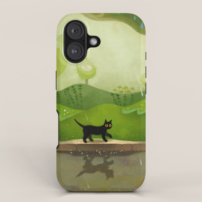 Kitty on a rainy day iPhone Case Gallery Image 1