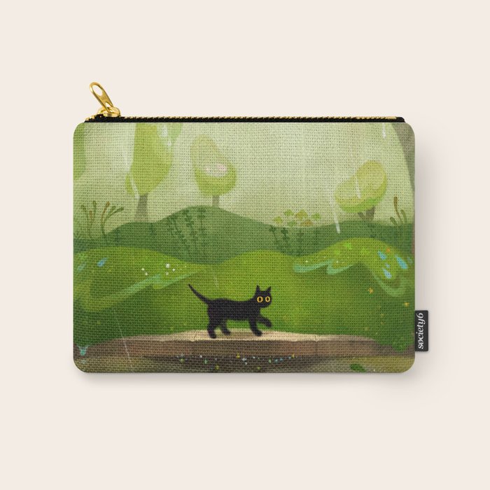 Kitty on a rainy day Carry All Pouch Gallery Image 1