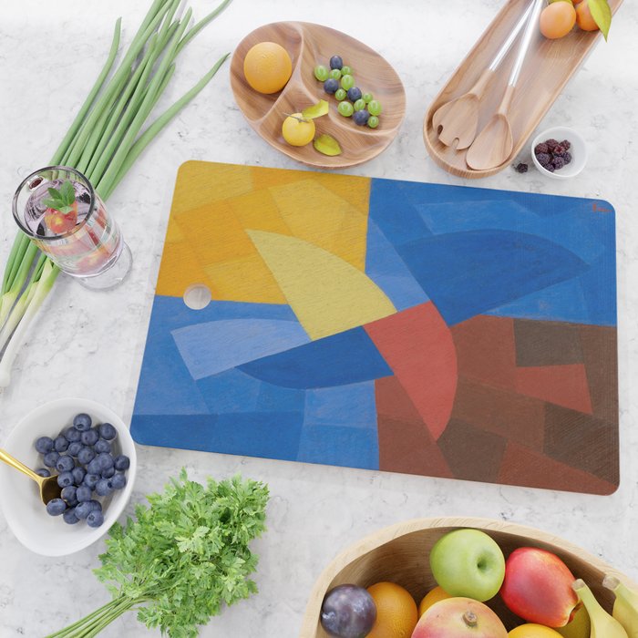 Otto Freundlich Komposition (Ca. 1932) Kunstmuseum Basel Colorful Geometric Art Cutting Board Gallery Image 2