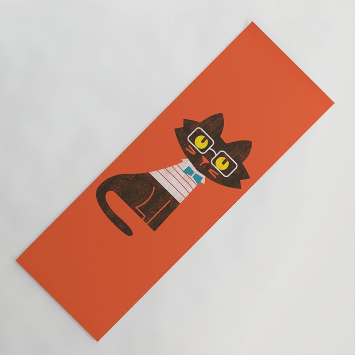 Fitz - Preppy cat Yoga Mat Gallery Image 1