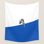 Diver (blue) Wall Tapestry Gallery Image 4
