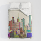 Philadelphia city sklyine Duvet Cover Gallery Image 6