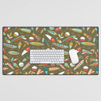 Fishing Lures Green Desk Mat Gallery Image 1