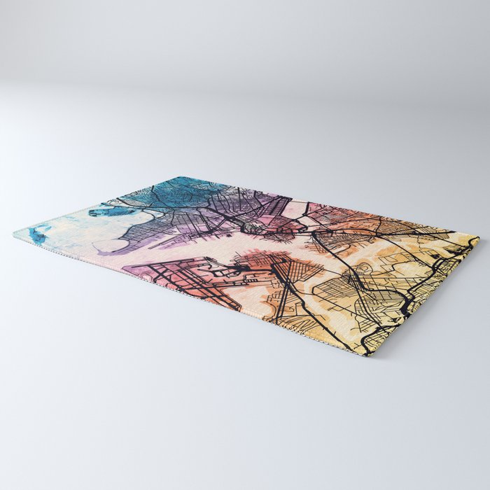 Boston Massachusetts Street Map Rug Gallery Image 3