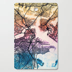 Boston Massachusetts Street Map Cutting Board Gallery Image 1