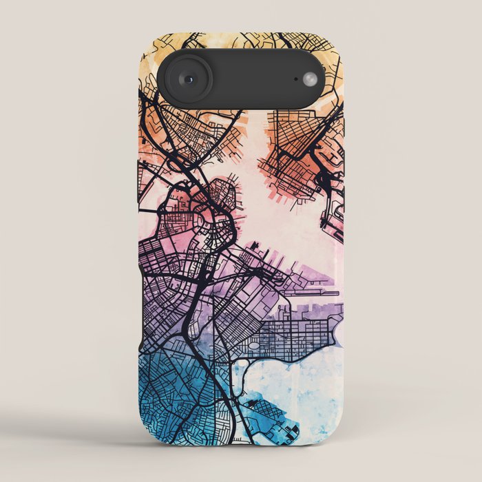 Boston Massachusetts Street Map iPhone Case Gallery Image 2