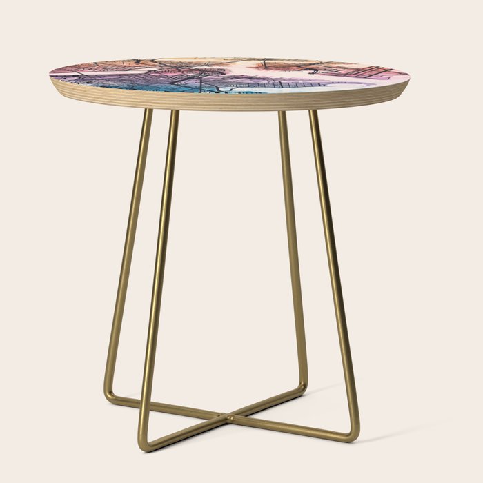 Boston Massachusetts Street Map Side Table Gallery Image 1