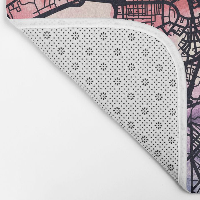 Boston Massachusetts Street Map Bath Mat Gallery Image 2
