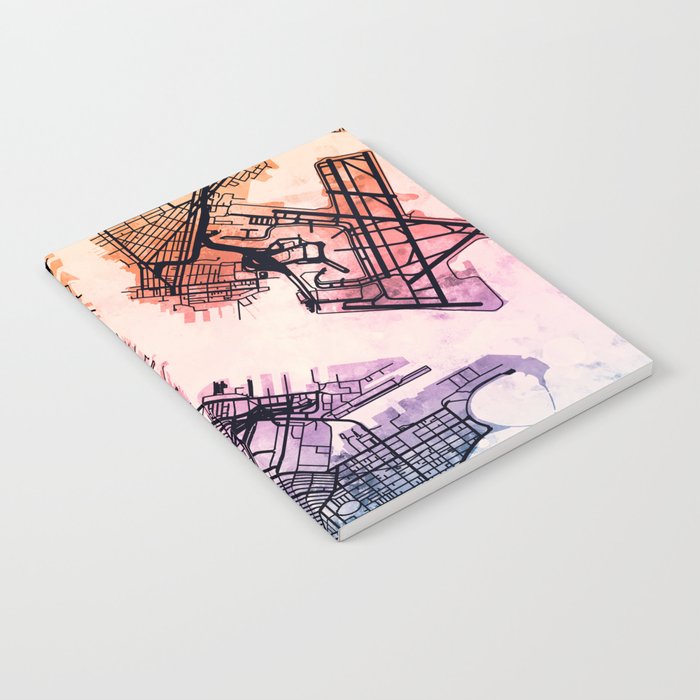 Boston Massachusetts Street Map Notebook Gallery Image 1