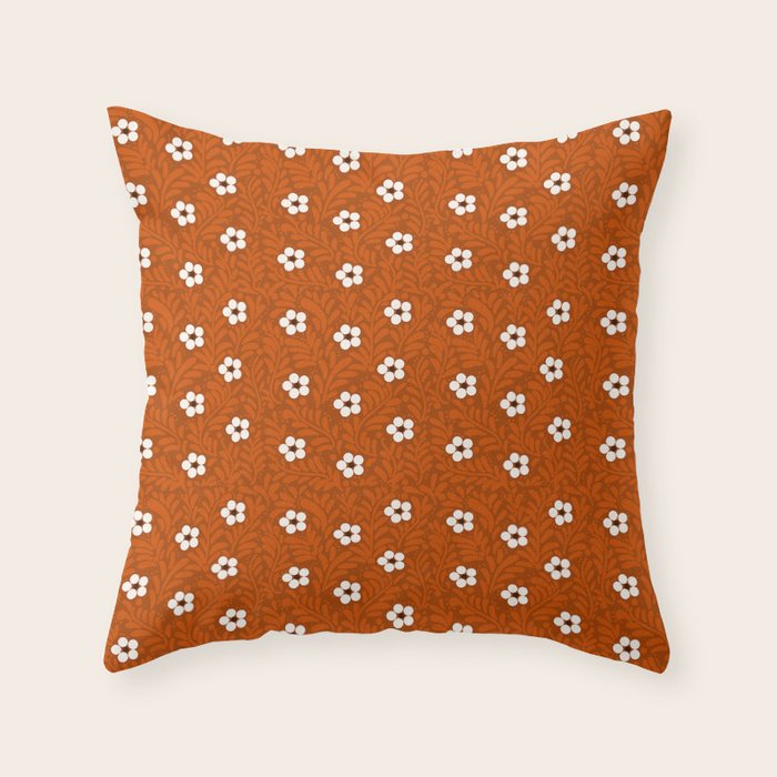 Mexican Olla Clay Orange Pottery  Mexican Modern Design Throw Pillow Gallery Image 1