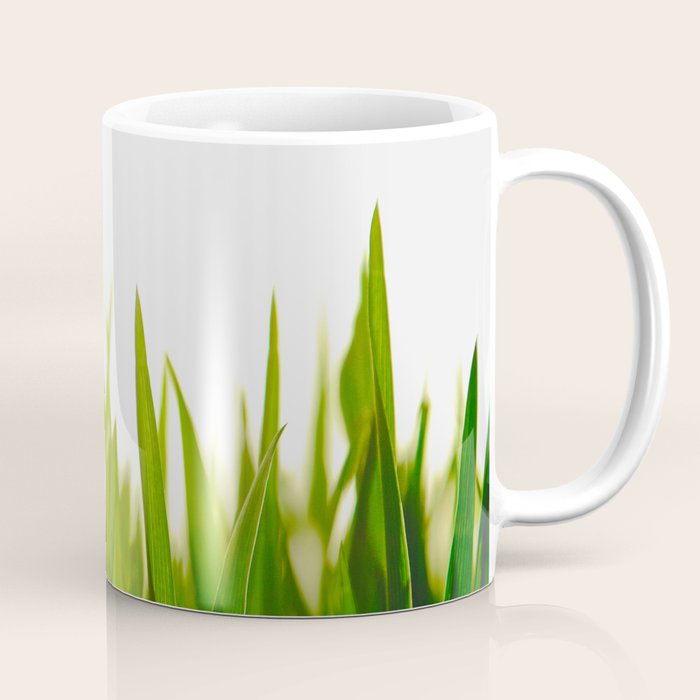 Close Up Of Green Blades Of Grass Coffee Mug Gallery Image 1