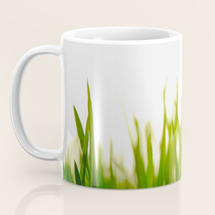 Close Up Of Green Blades Of Grass Coffee Mug Gallery Image 3