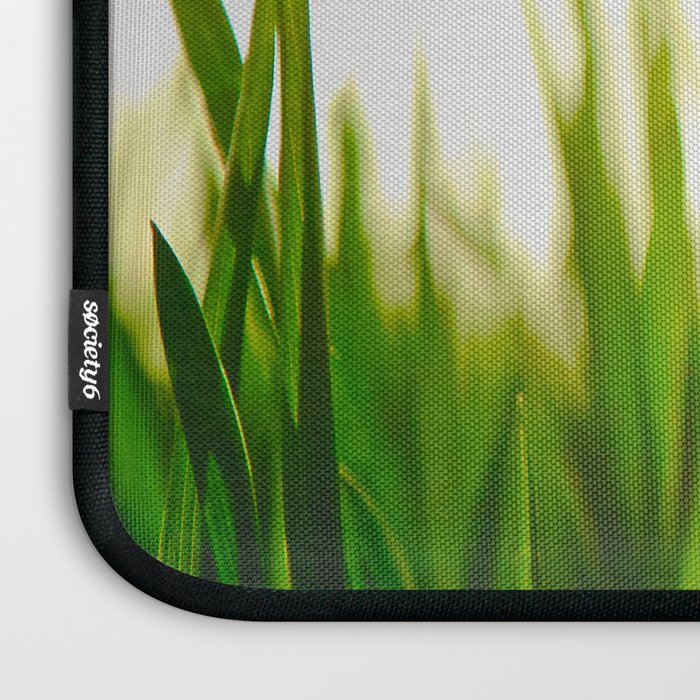 Close Up Of Green Blades Of Grass Laptop Sleeve Gallery Image 3