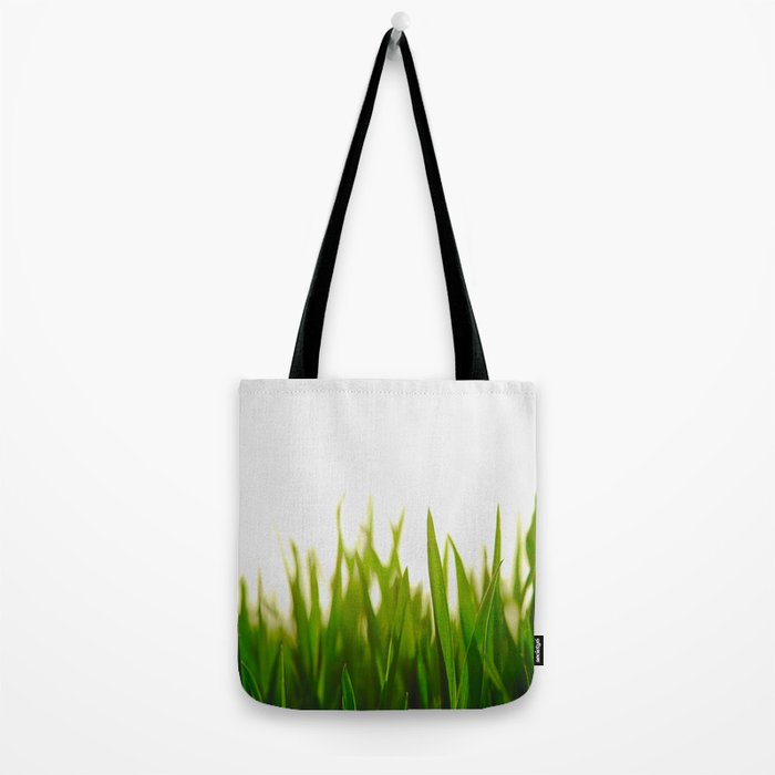 Close Up Of Green Blades Of Grass Tote Bag Gallery Image 2