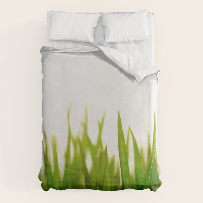Close Up Of Green Blades Of Grass Duvet Cover Gallery Image 6