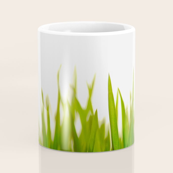 Close Up Of Green Blades Of Grass Coffee Mug Gallery Image 4