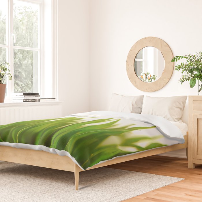 Close Up Of Green Blades Of Grass Duvet Cover Gallery Image 2