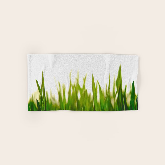 Close Up Of Green Blades Of Grass Bath Towel Gallery Image 1