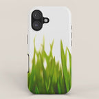 Close Up Of Green Blades Of Grass iPhone Case Gallery Image 1