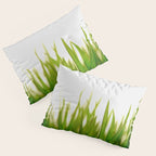 Close Up Of Green Blades Of Grass Pillow Sham Gallery Image 3