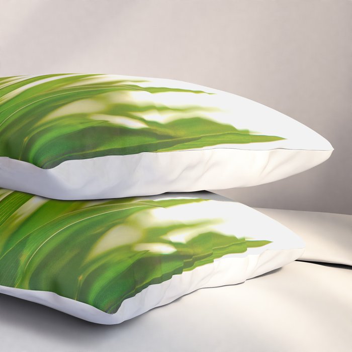 Close Up Of Green Blades Of Grass Pillow Sham Gallery Image 3