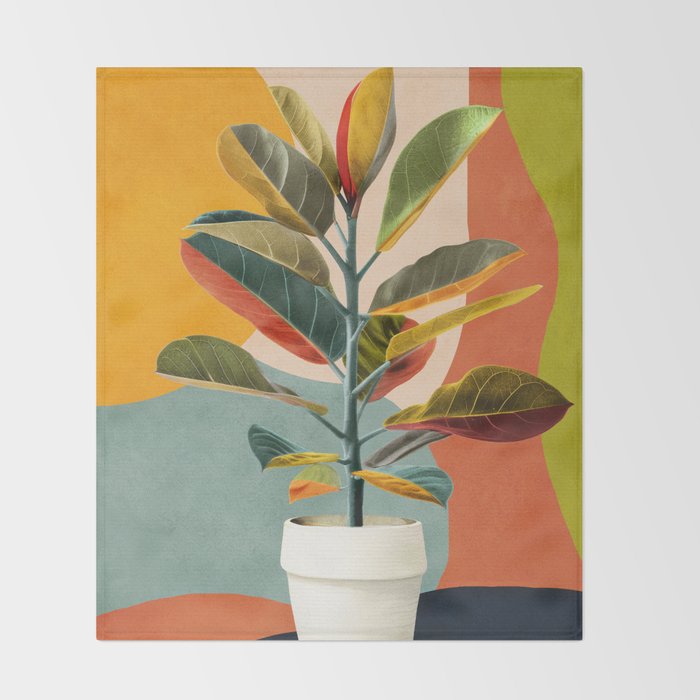 Colorful Branching Out 29 Throw Blanket Gallery Image 2