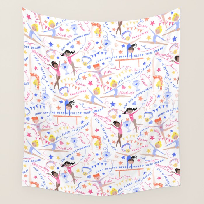 Gymnast Girls Wall Tapestry Gallery Image 4