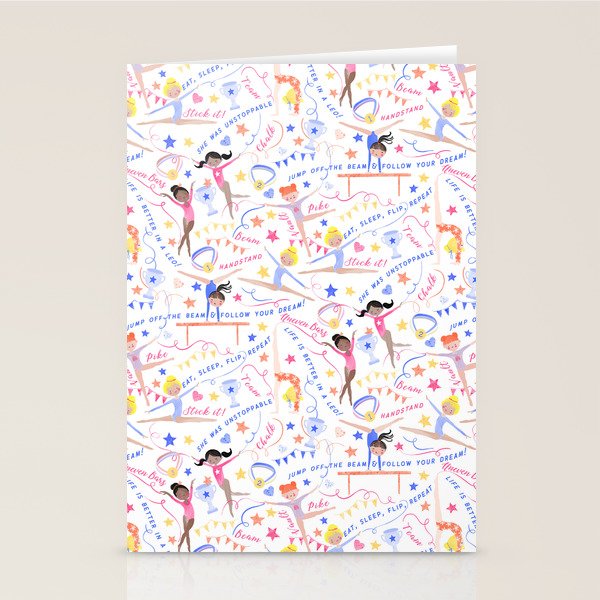 Gymnast Girls Stationery Card Gallery Image 2