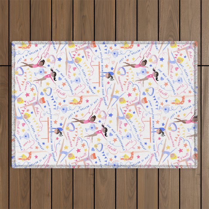 Gymnast Girls Outdoor Rug Gallery Image 1