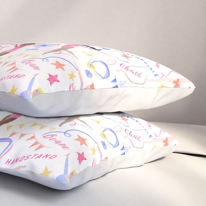 Gymnast Girls Pillow Sham Gallery Image 3