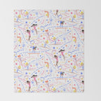 Gymnast Girls Throw Blanket Gallery Image 2