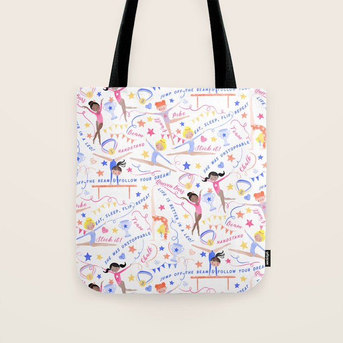 Gymnast Girls Tote Bag Gallery Image 1