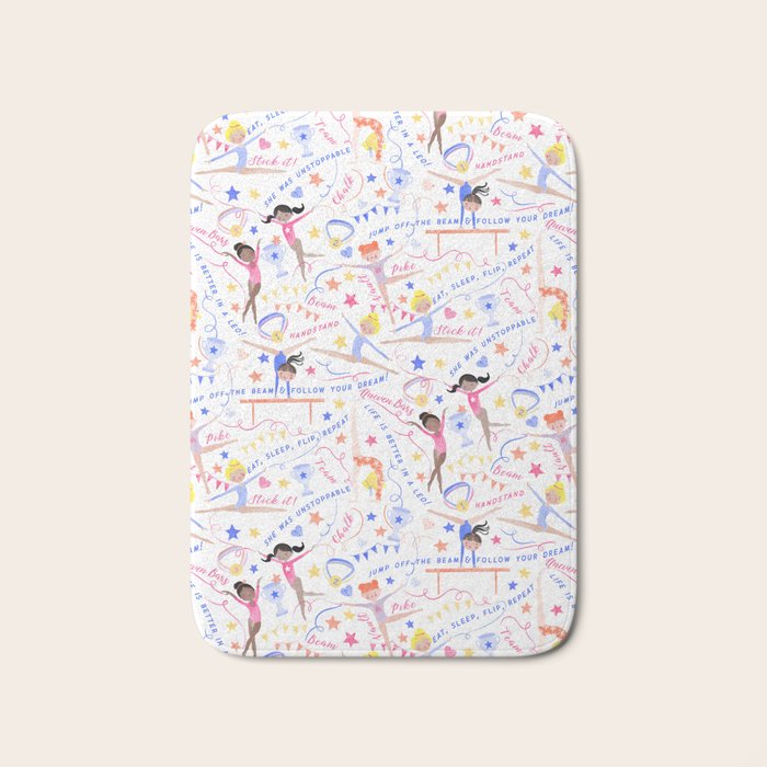 Gymnast Girls Bath Mat