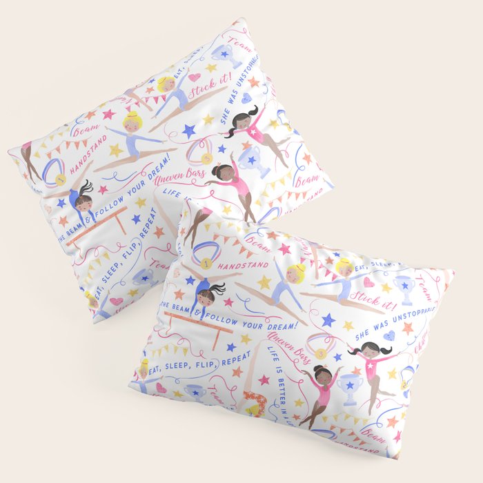 Gymnast Girls Pillow Sham Gallery Image 3