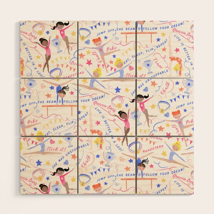 Gymnast Girls Wood Wall Art Gallery Image 1