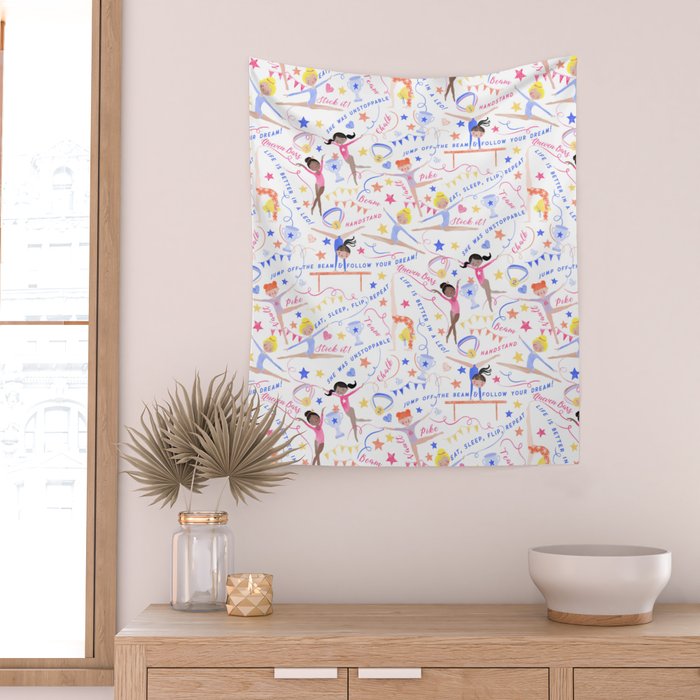 Gymnast Girls Wall Tapestry Gallery Image 2