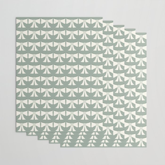 Vintage Bows XIV Green Sage Wrapping Paper Gallery Image 3