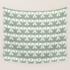 Vintage Bows XIV Green Sage Wall Tapestry Gallery Image 4
