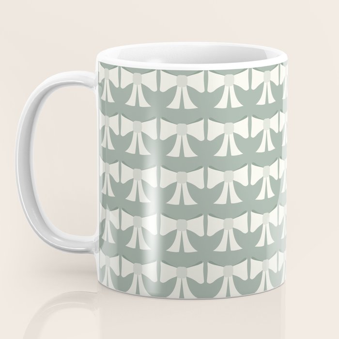 Vintage Bows XIV Green Sage Coffee Mug Gallery Image 3