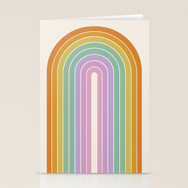 Gradient Arch XV Tropical Mid Century Modern Rainbow Stationery Card Gallery Image 2