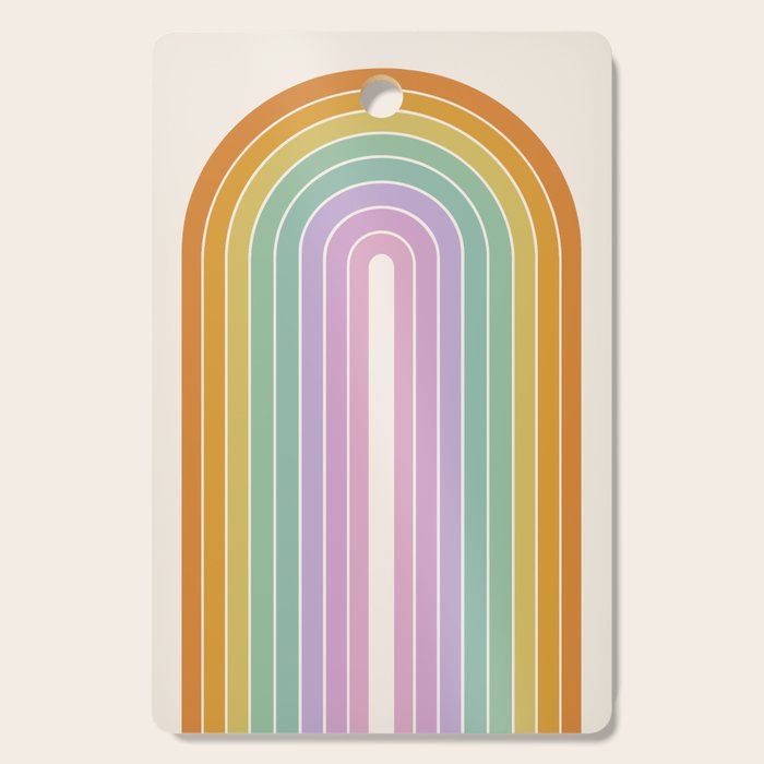 Gradient Arch XV Tropical Mid Century Modern Rainbow Cutting Board Gallery Image 1