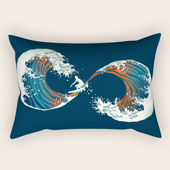 The Wave is forever Rectangular Pillow Gallery Image 2