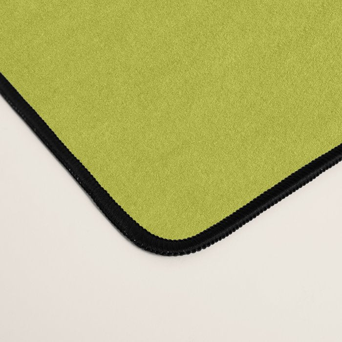 Eccentric Lime Solid Color Plain Yellowish Green Shade Modern Abstract Desk Mat Gallery Image 4