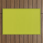 Eccentric Lime Solid Color Plain Yellowish Green Shade Modern Abstract Outdoor Rug Gallery Image 1