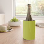 Eccentric Lime Solid Color Plain Yellowish Green Shade Modern Abstract Wine Chiller Gallery Image 4